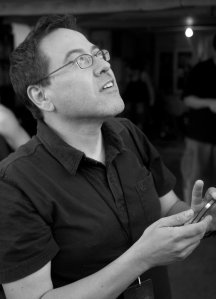 Carlos on the set of %22Judas Kiss%22